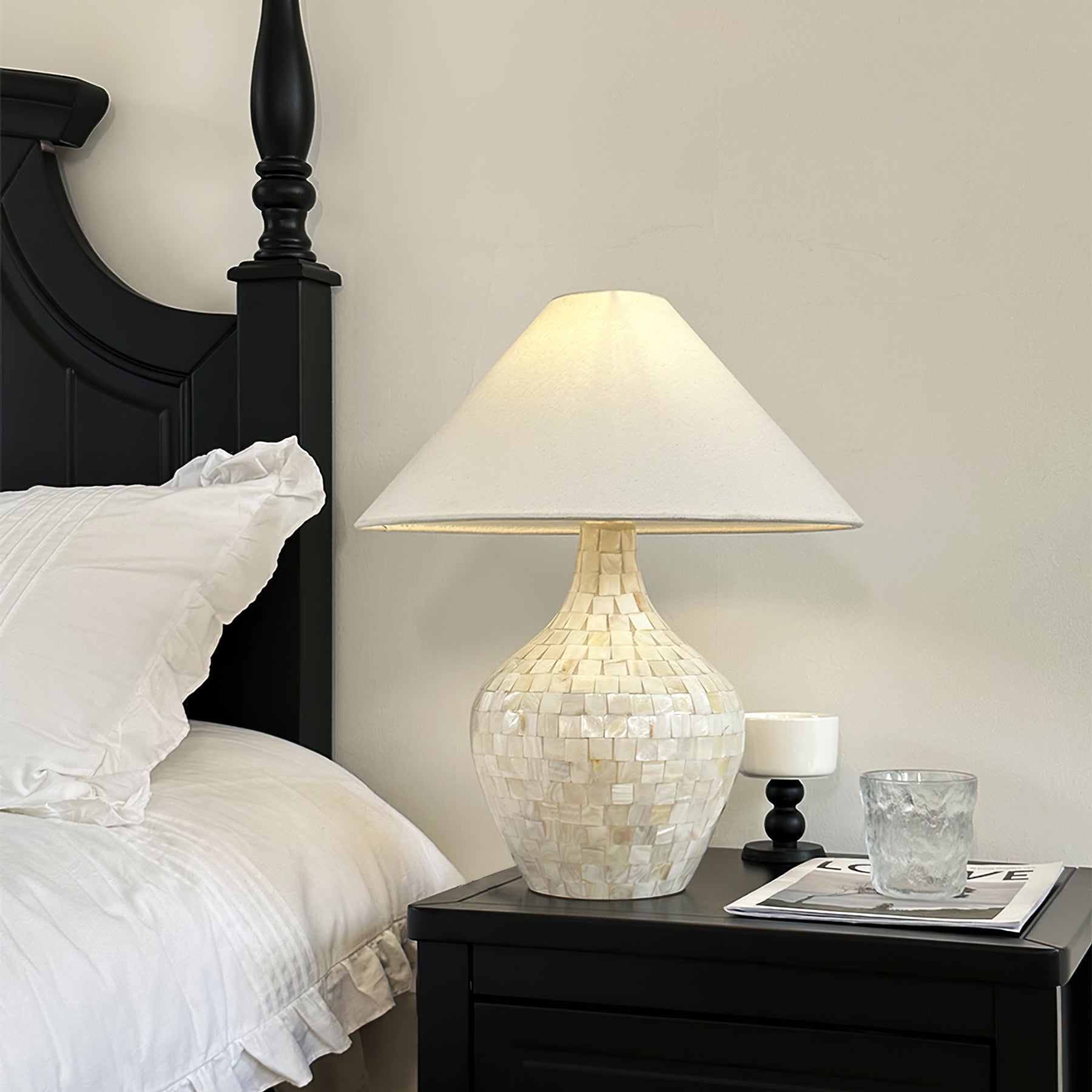 Lampe de Table en Coquillages - Design Élégant et Ambiance Apaisante