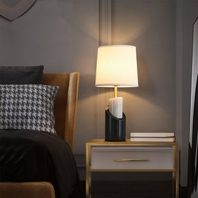 Lampe de Table en Marbre et Laiton - Élégance Classique pour Votre Intérieur