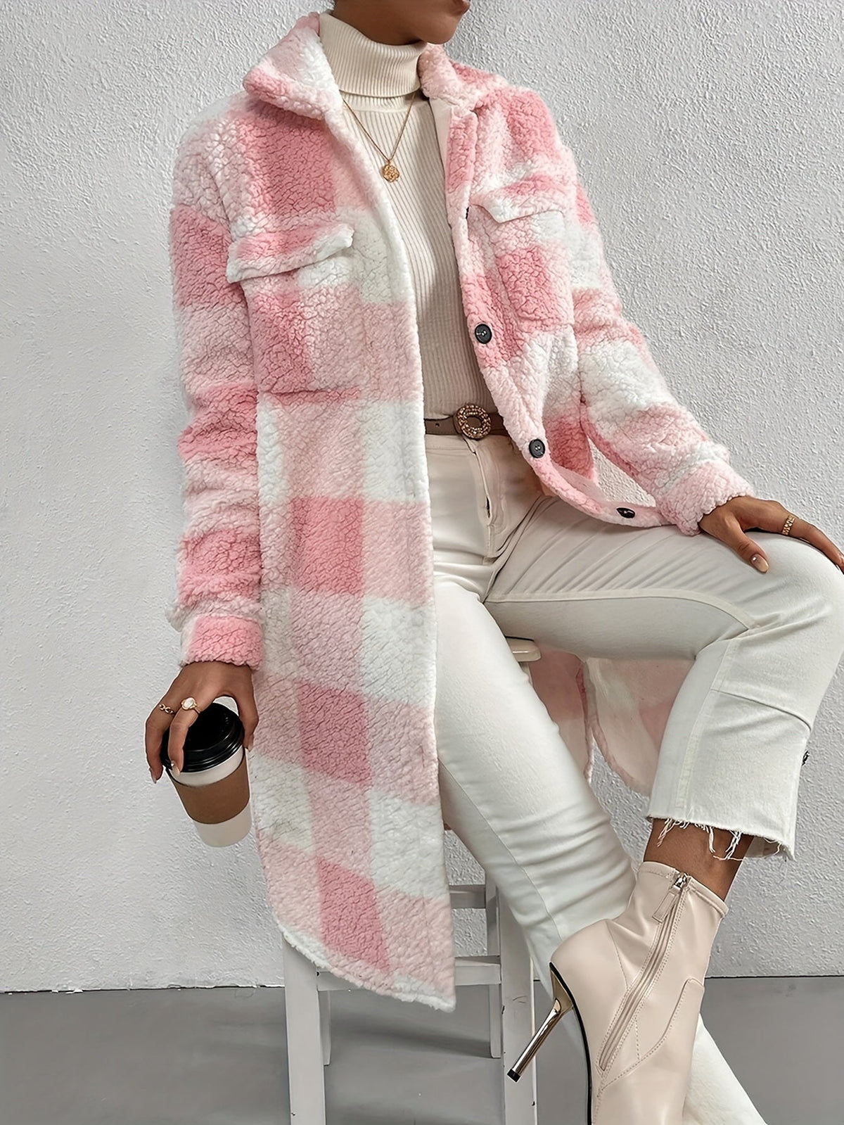 Manteau en Fleece Teddy pour Femmes - Confort Douillet et Style Hivernal