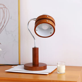 Lampe de Bureau Élégante en Bois - Design Moderne et Tête Rotative