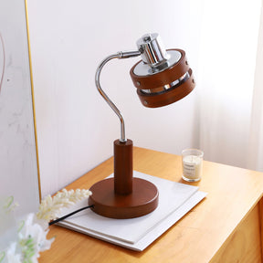 Lampe de Bureau Élégante en Bois - Design Moderne et Tête Rotative