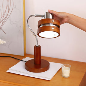 Lampe de Bureau Élégante en Bois - Design Moderne et Tête Rotative