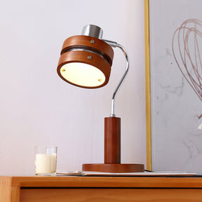 Lampe de Bureau Élégante en Bois - Design Moderne et Tête Rotative