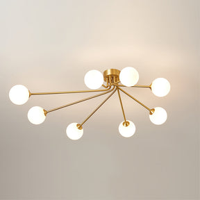 Lampe de Plafond Atmosphérique en Laiton - Design Minimaliste et Éclairage Raffiné