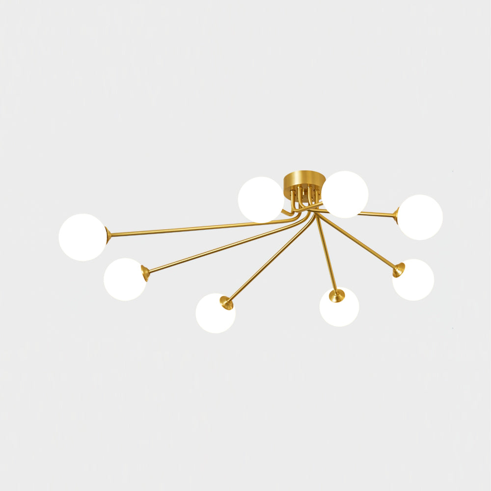 Lampe de Plafond Atmosphérique en Laiton - Design Minimaliste et Éclairage Raffiné