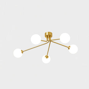 Lampe de Plafond Atmosphérique en Laiton - Design Minimaliste et Éclairage Raffiné