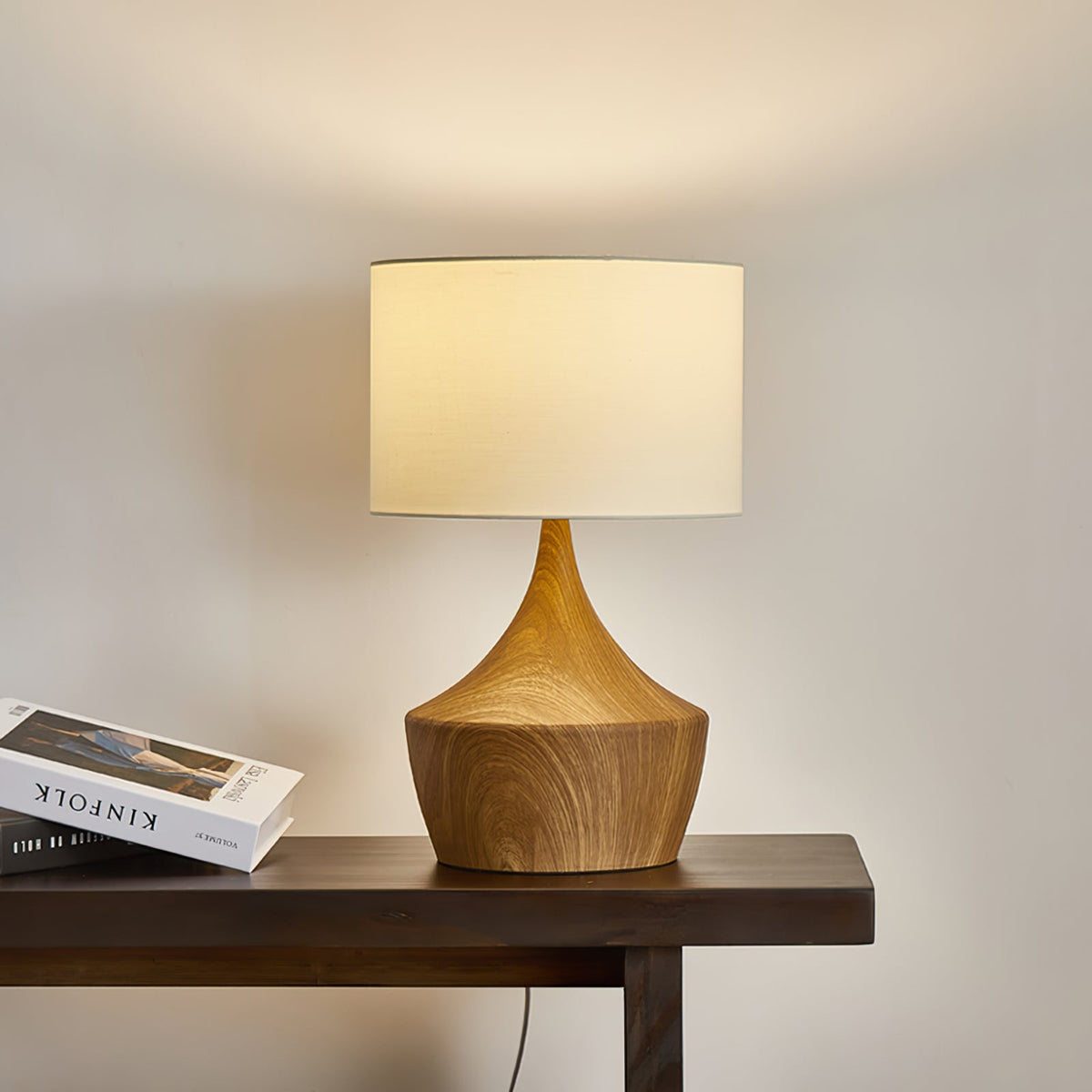 Lampe de Table Moderne en Tissu - Design Élégant et Lumière Chaleureuse