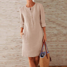 Robe d'été Polyester pour Femmes - Élégance Confortable et Polyvalente