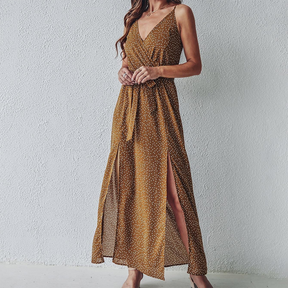 Robe Maxi Plage Femme - Col V Flatteur et Tissu Léger