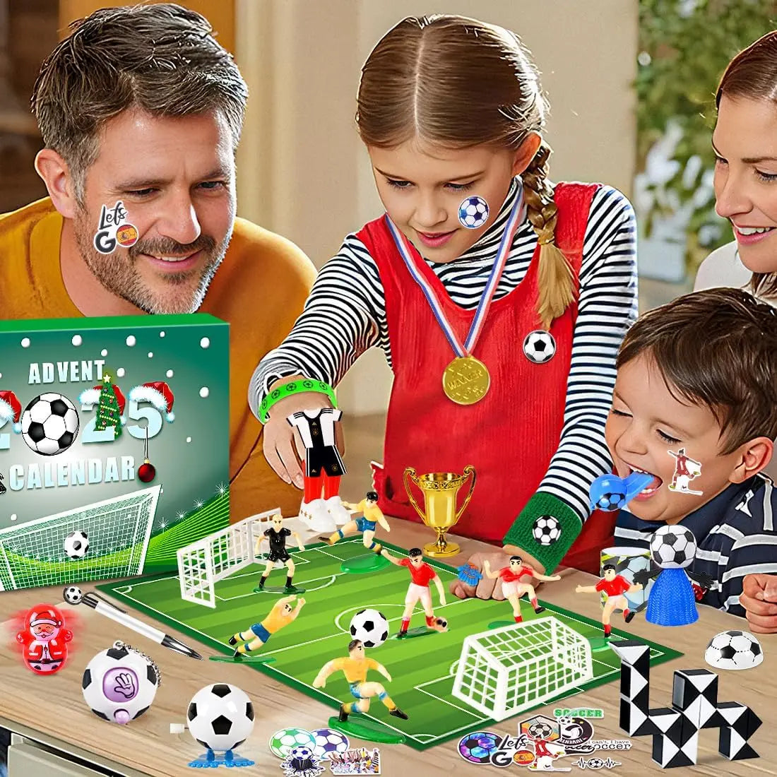 Calendrier de l'Avent Football - 24 Surprises Amusantes pour Enfants