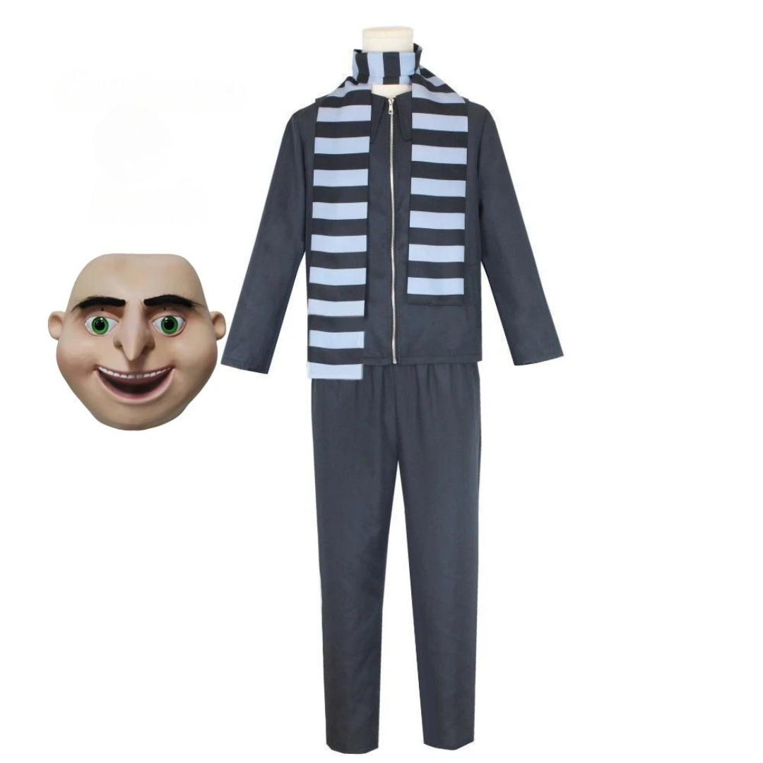 Costume Halloween Méchant Dessin Animé - Ensemble Complet avec Masque et Écharpe