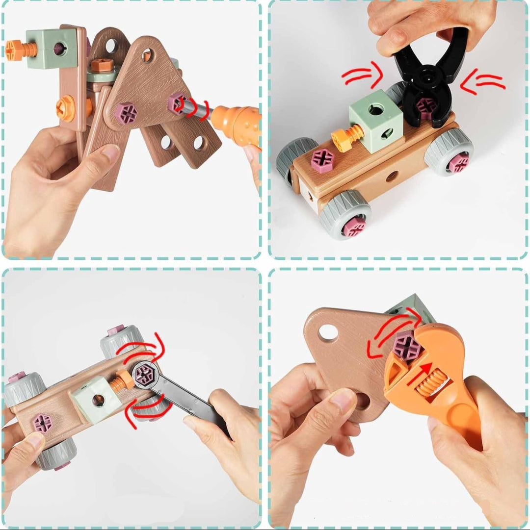 Ensemble d'Outils pour Enfants - Kit Sûr avec Marteau et Tournevis