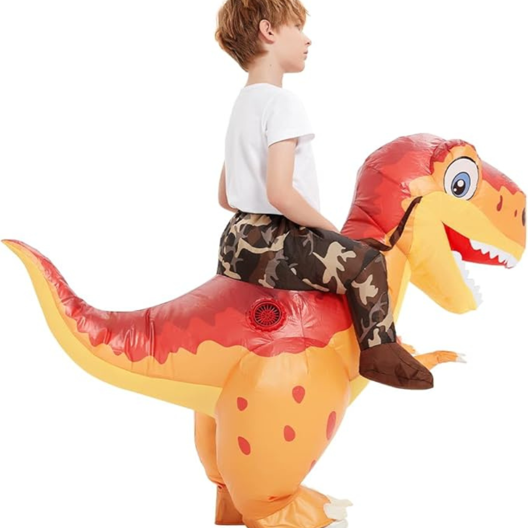 Costume de Dinosaure Gonflable Enfant - T-Rex à Enfourcher avec Ventilateur