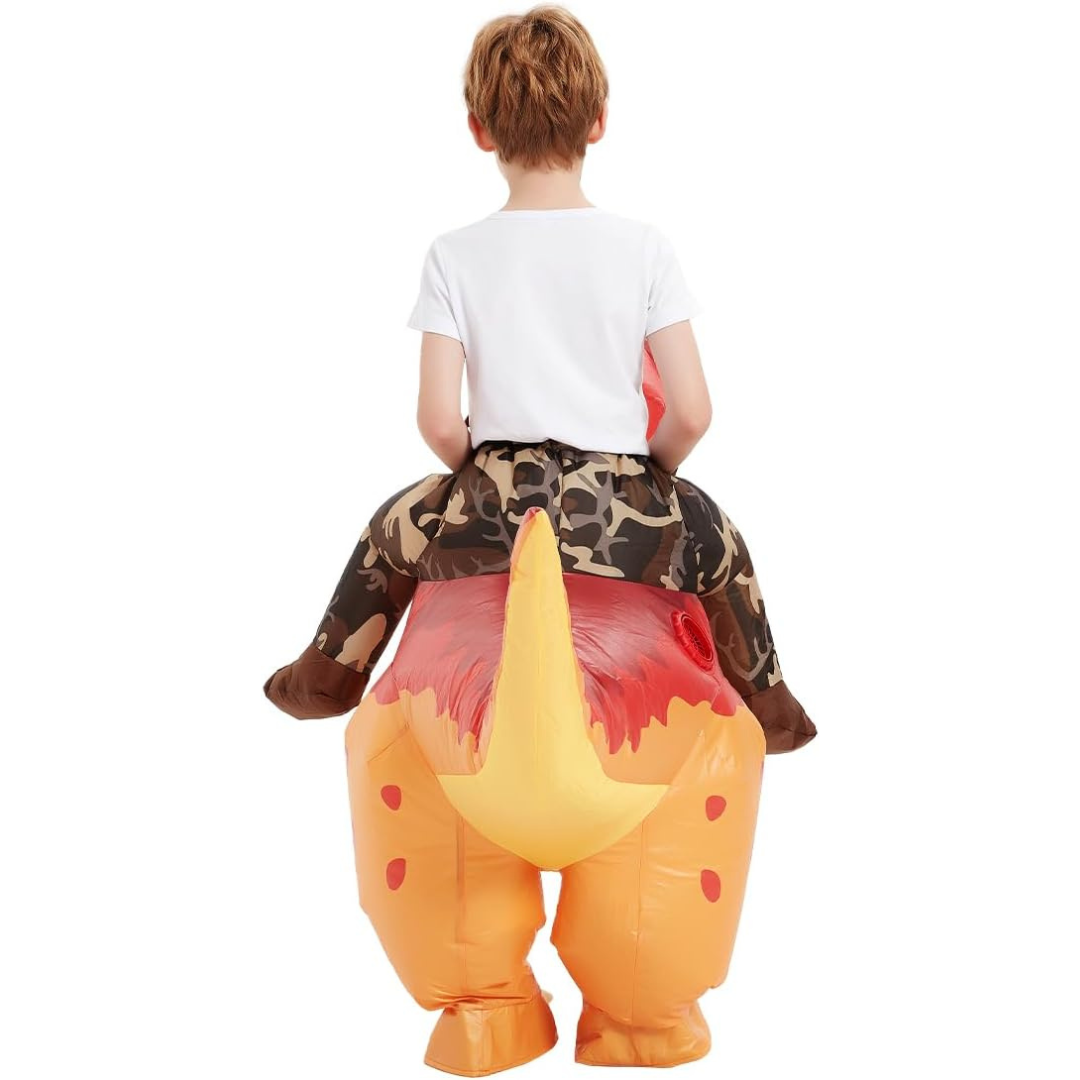 Costume de Dinosaure Gonflable Enfant - T-Rex à Enfourcher avec Ventilateur