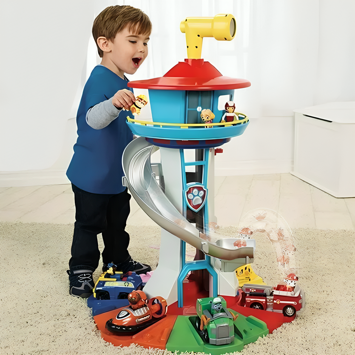 Tour de Jeu pour Enfants avec Toboggan - Activité Amusante pour Intérieur et Extérieur