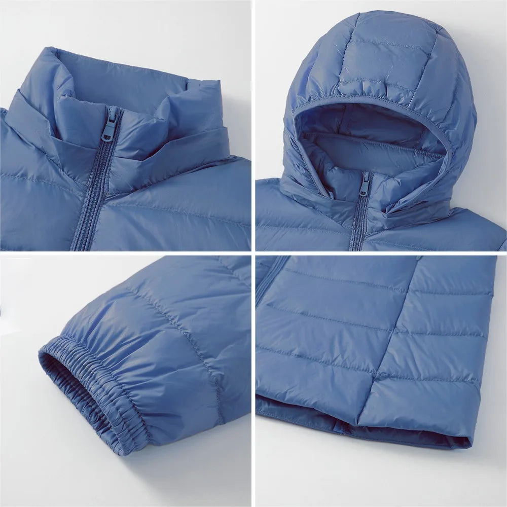 Veste d'Hiver en Duvet pour Femmes - Capuche et Poches Pratiques