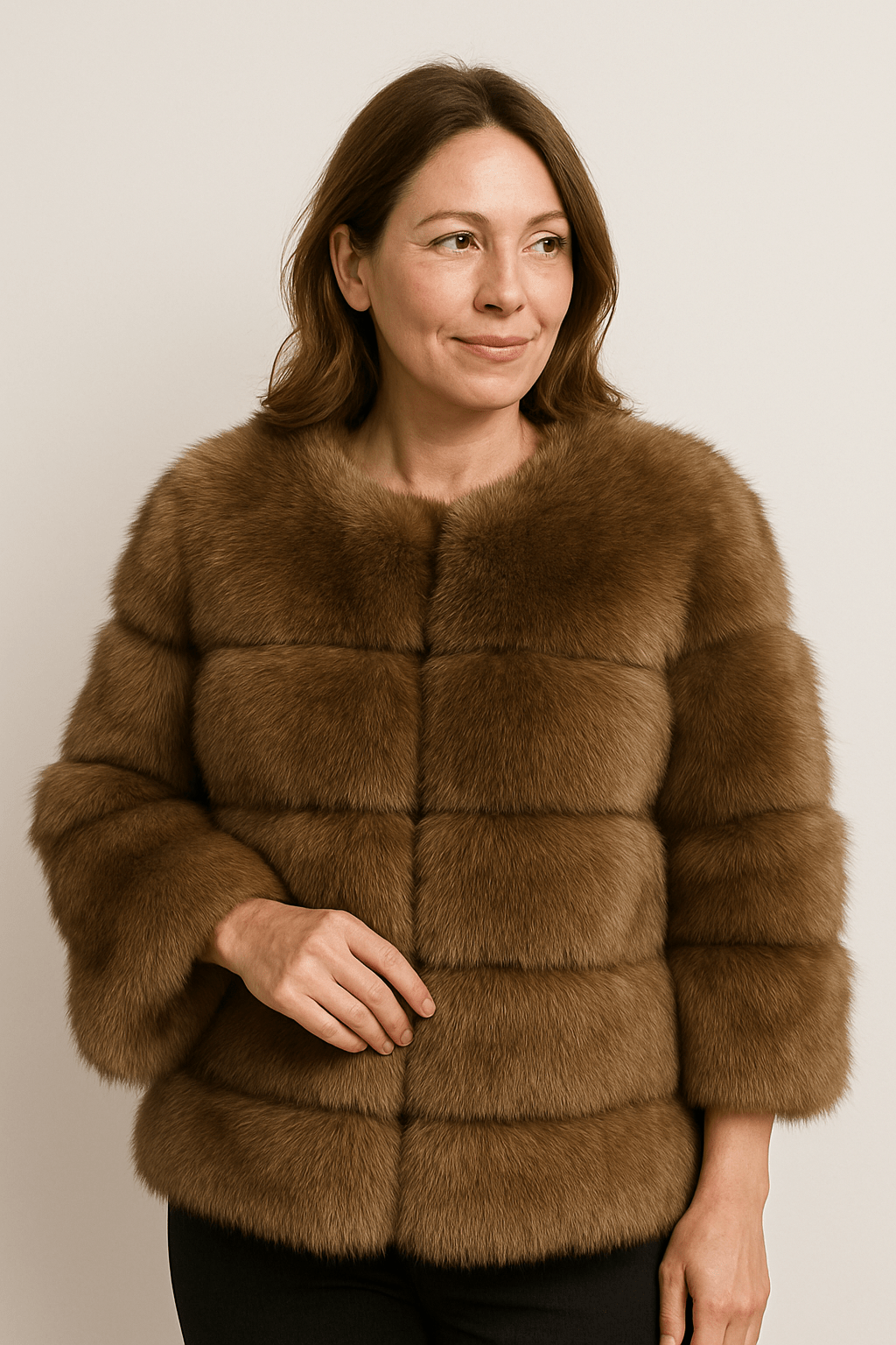 Veste en Fausse Fourrure Courte - Douceur et Glamour pour Hiver
