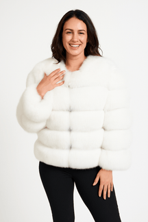 Veste en Fausse Fourrure Courte - Douceur et Glamour pour Hiver