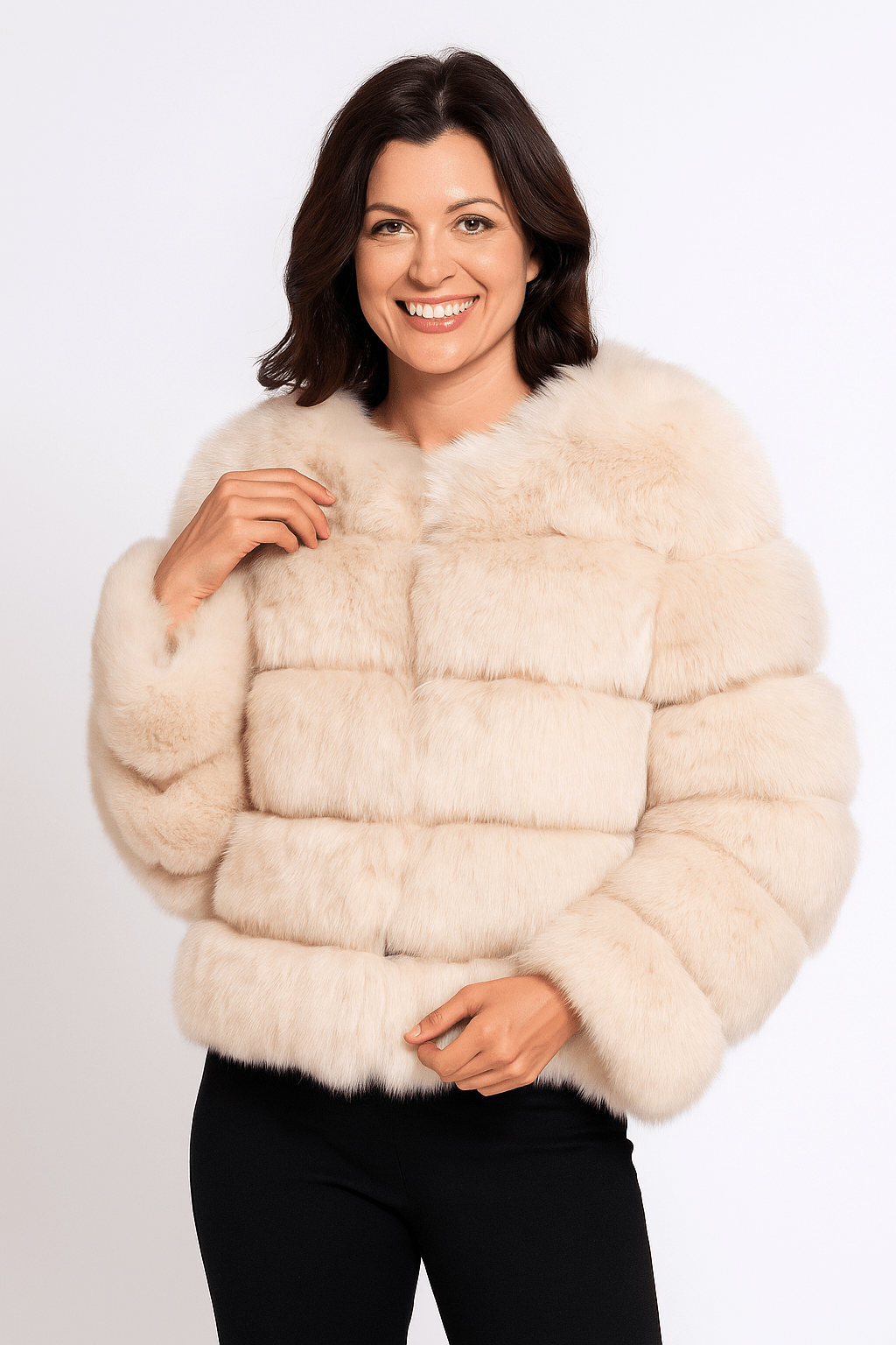 Veste en Fausse Fourrure Courte - Douceur et Glamour pour Hiver