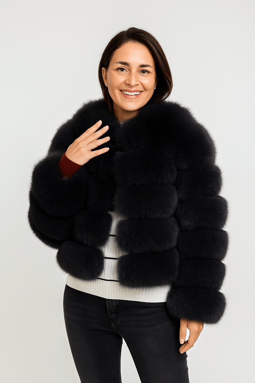 Veste en Fausse Fourrure Courte - Douceur et Glamour pour Hiver