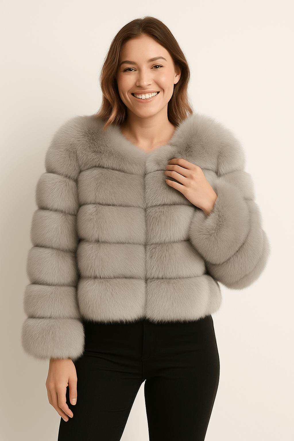 Veste en Fausse Fourrure Courte - Douceur et Glamour pour Hiver