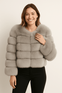Veste en Fausse Fourrure Courte - Douceur et Glamour pour Hiver