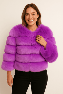 Veste en Fausse Fourrure Courte - Douceur et Glamour pour Hiver