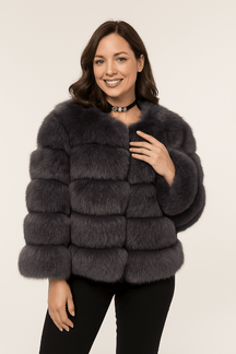 Veste en Fausse Fourrure Courte - Douceur et Glamour pour Hiver