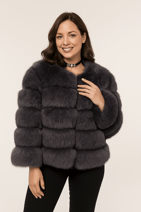 Veste en Fausse Fourrure Courte - Douceur et Glamour pour Hiver