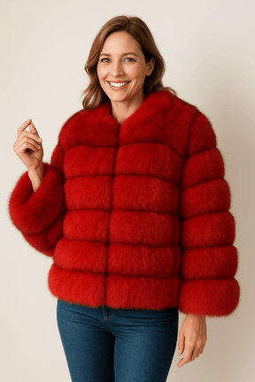 Veste en Fausse Fourrure Courte - Douceur et Glamour pour Hiver