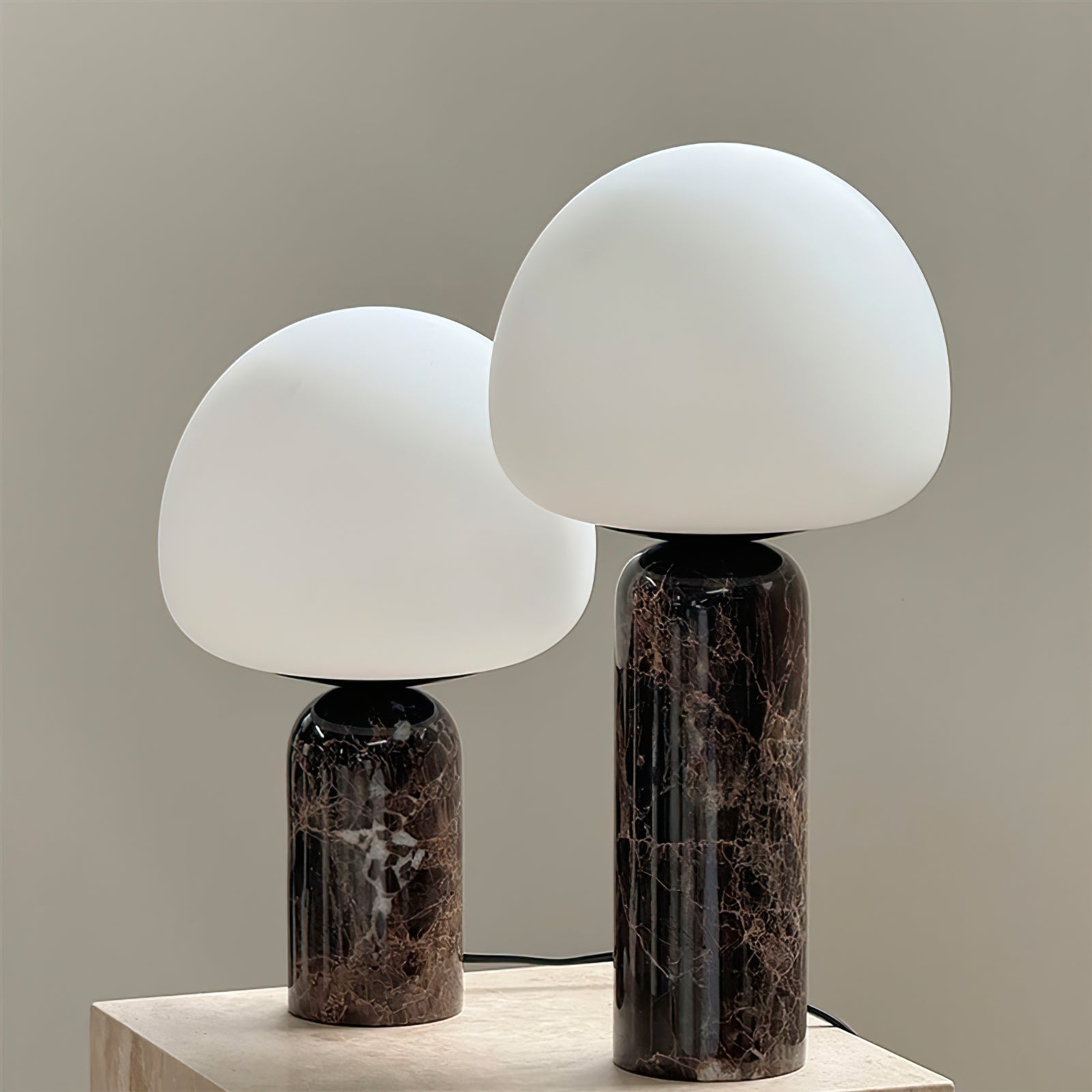Lampe de Bureau en Marbre et Verre - Élégance Intemporelle pour Votre Intérieur