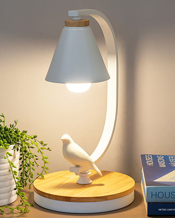 Lampe de Bureau Moderne - Design Élégant avec Figurine d'Oiseau
