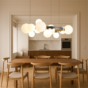 Lustre Scandinave pour Salle à Manger - Design Minimaliste et Ambiance Chaleureuse