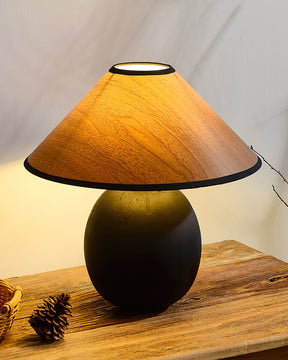 Lampe de Table en Bois - Élégance Naturelle et Ambiance Chaleureuse
