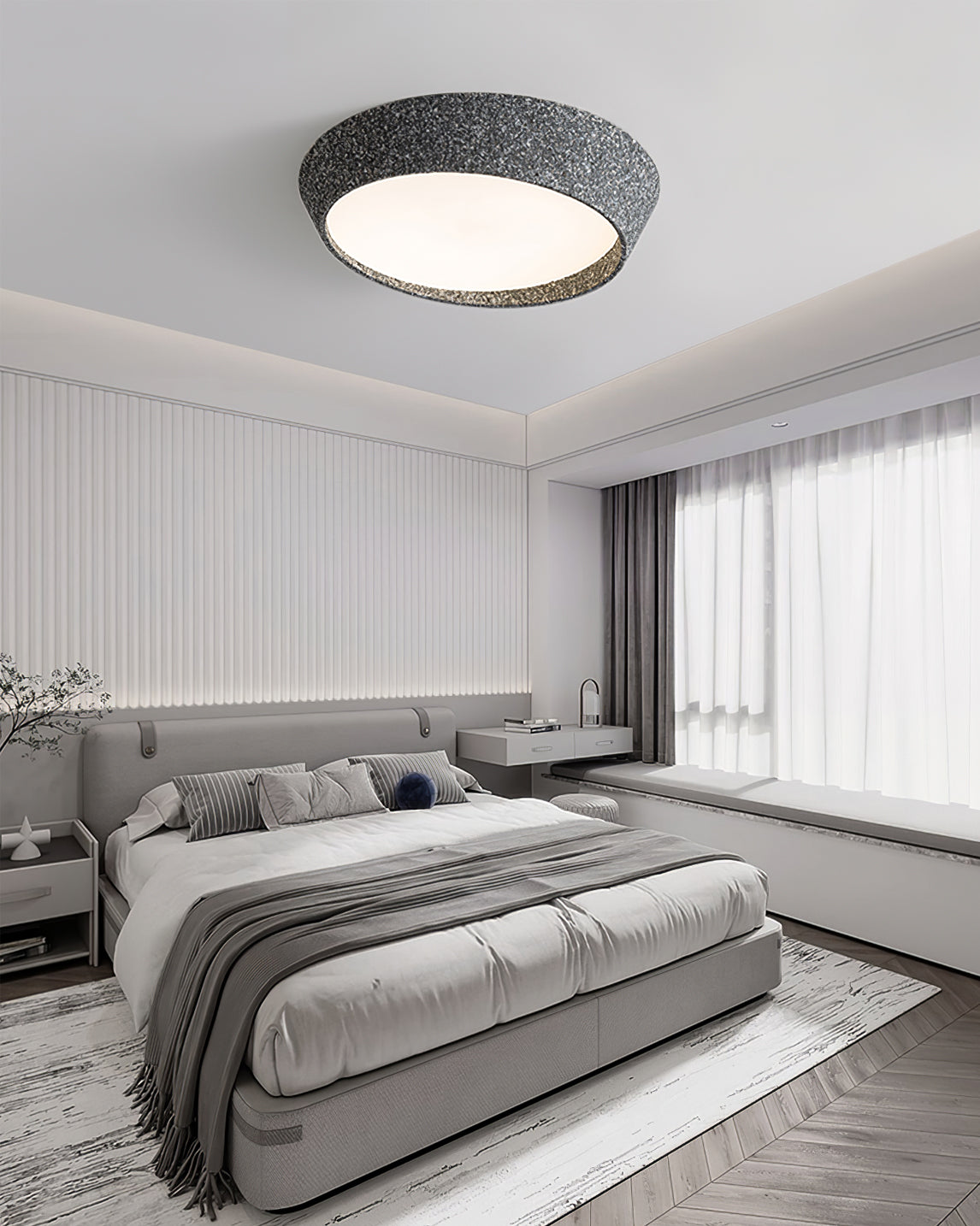 Plafonnier Design Minimaliste LED - Éclairage Doux et Économe en Énergie