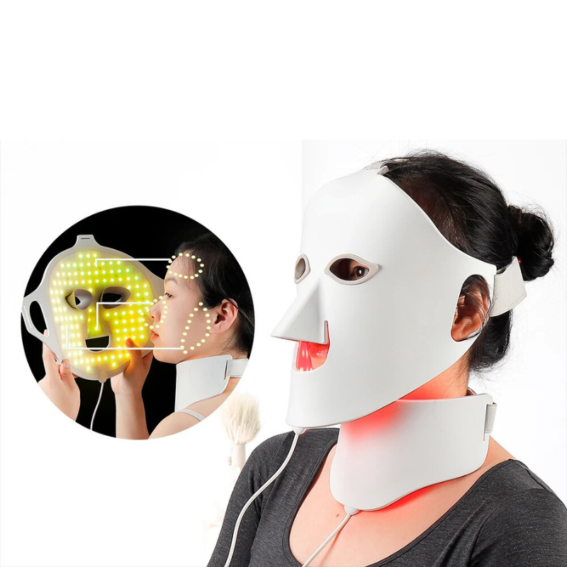 Masque LED de Thérapie pour Visage - 7 Couleurs et Silicone Médical