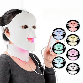 Masque LED de Thérapie pour Visage - 7 Couleurs et Silicone Médical