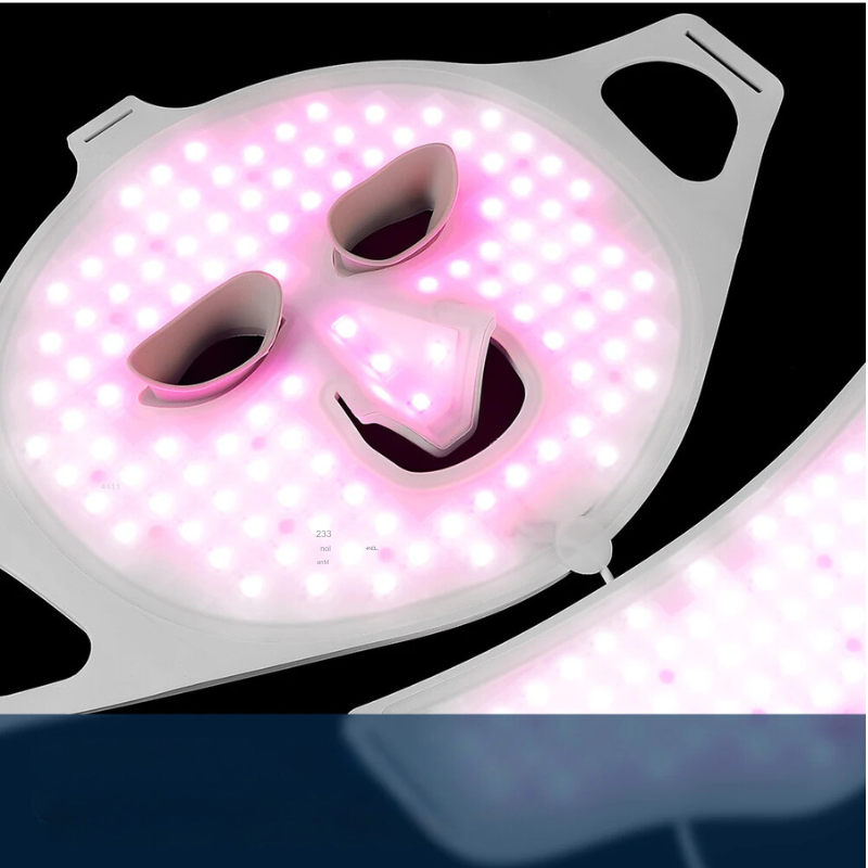Masque LED de Thérapie pour Visage - 7 Couleurs et Silicone Médical