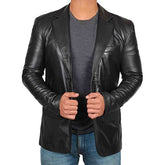 Blazer en Cuir pour Homme - Élégance Classique et Confort Optimal