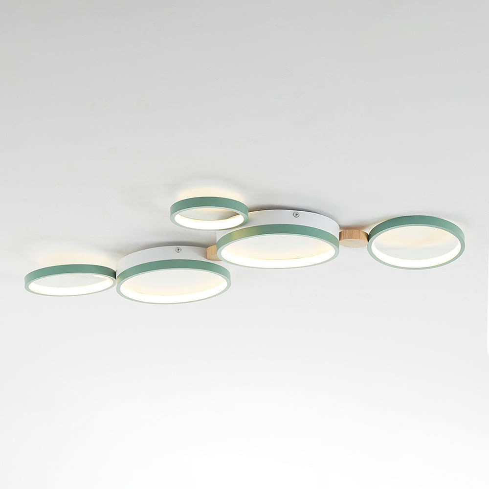 Plafonnier Élégant Blanc et Gris - Design Moderne et Illumination Uniforme