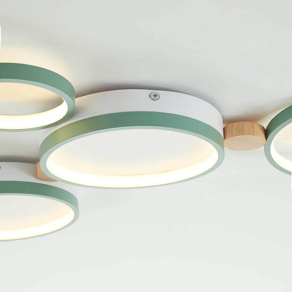 Plafonnier Élégant Blanc et Gris - Design Moderne et Illumination Uniforme