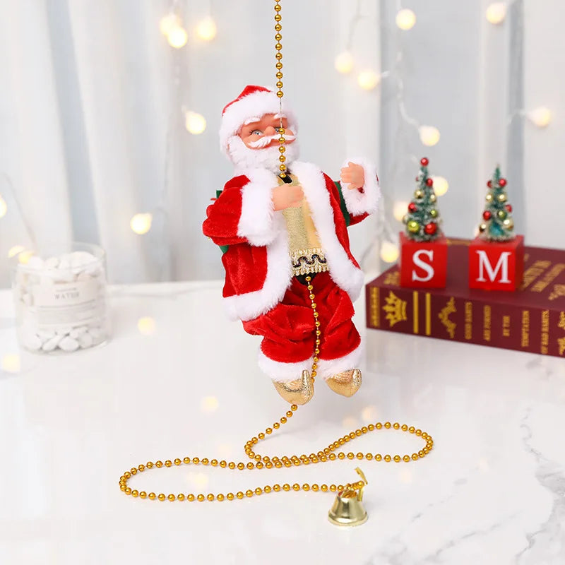 Père Noël Musical Grimpant - Décoration Festive et Interactif