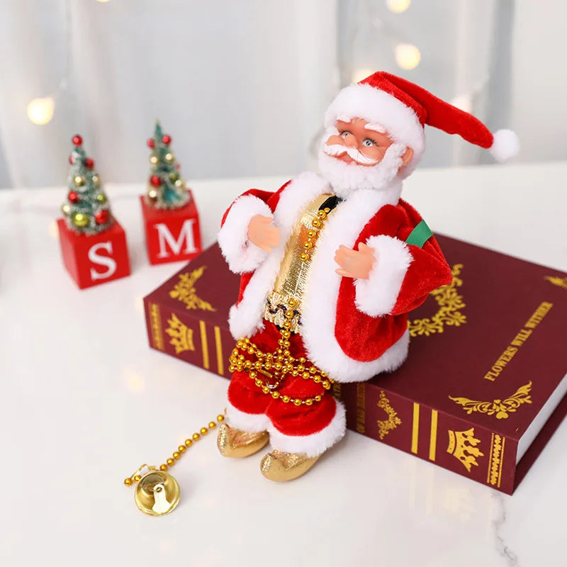 Père Noël Musical Grimpant - Décoration Festive et Interactif
