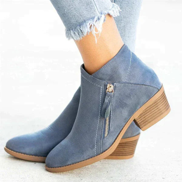 Bottes en Cuir Confortables pour Femmes - Support Anatomique et Stabilité Optimale