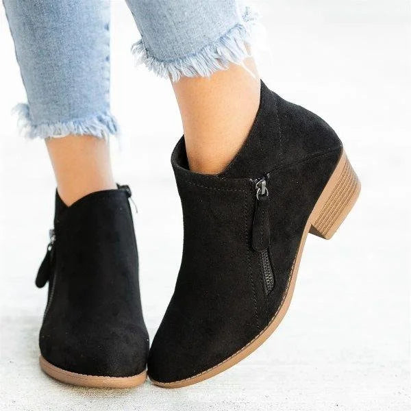 Bottes en Cuir Confortables pour Femmes - Support Anatomique et Stabilité Optimale