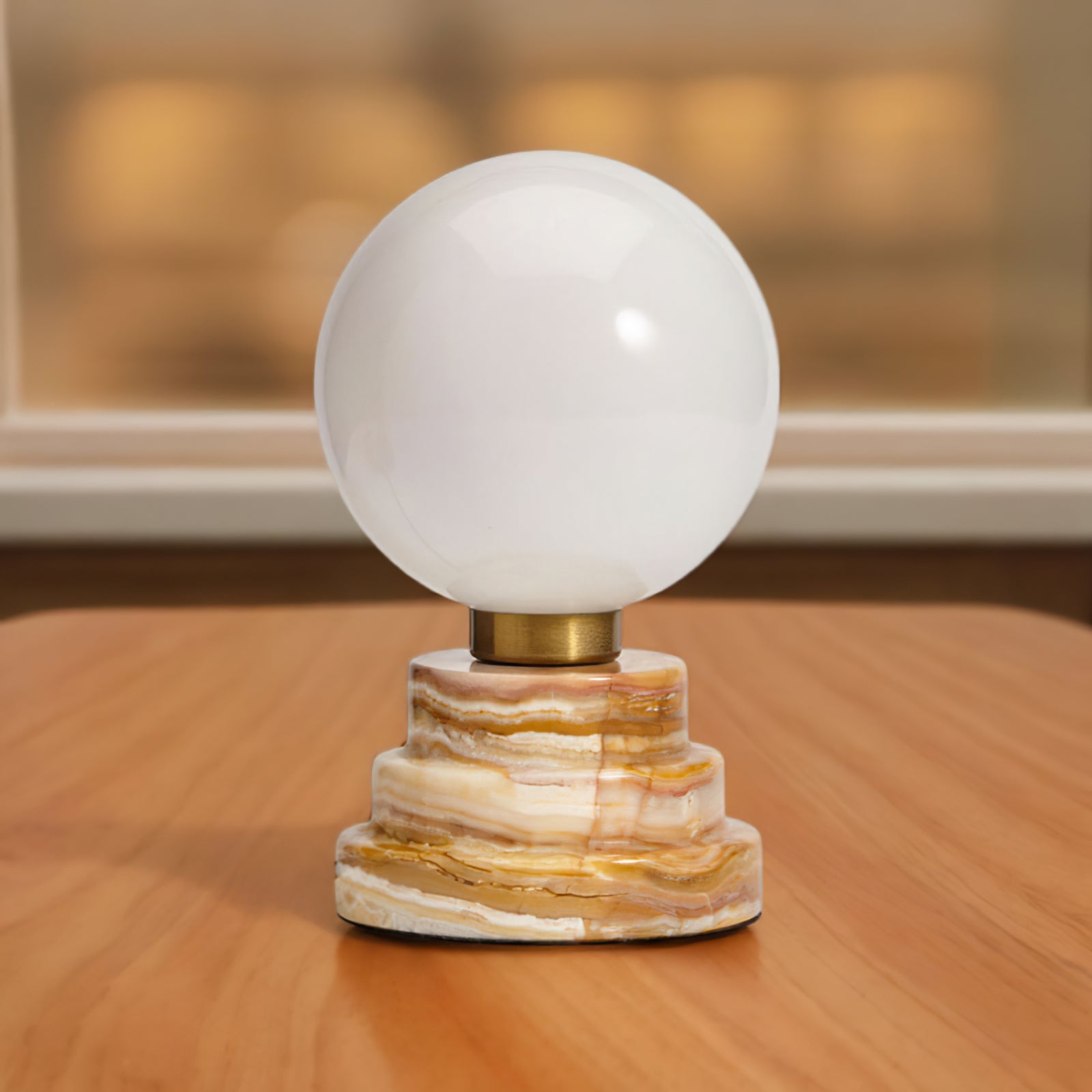 Lampe de Table en Marbre et Verre - Design Élégant et Intemporel
