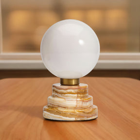 Lampe de Table en Marbre et Verre - Design Élégant et Intemporel