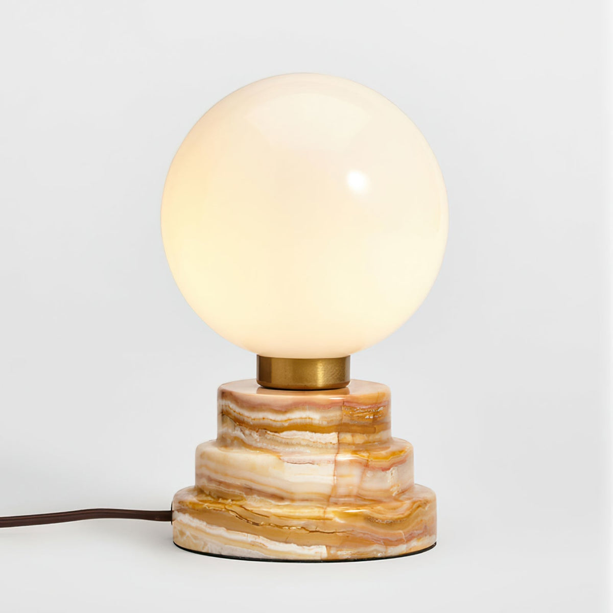 Lampe de Table en Marbre et Verre - Design Élégant et Intemporel