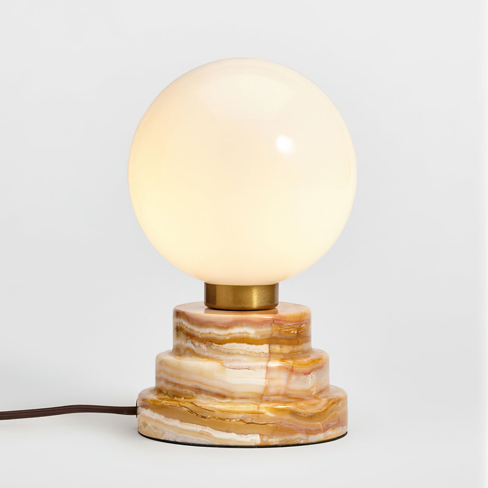 Lampe de Table en Marbre et Verre - Design Élégant et Intemporel