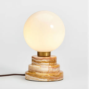 Lampe de Table en Marbre et Verre - Design Élégant et Intemporel
